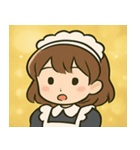 キラキラおしごとメイドさん@SFW（個別スタンプ：4）