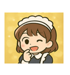 キラキラおしごとメイドさん@SFW（個別スタンプ：5）