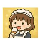 キラキラおしごとメイドさん@SFW（個別スタンプ：11）