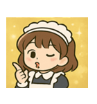 キラキラおしごとメイドさん@SFW（個別スタンプ：16）