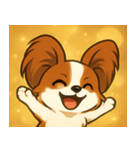 キラキラおすましパピヨン@SFW（個別スタンプ：1）