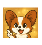 キラキラおすましパピヨン@SFW（個別スタンプ：3）