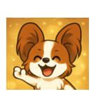 キラキラおすましパピヨン@SFW（個別スタンプ：5）