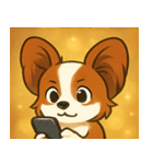 キラキラおすましパピヨン@SFW（個別スタンプ：6）