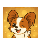 キラキラおすましパピヨン@SFW（個別スタンプ：12）