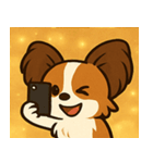 キラキラおすましパピヨン@SFW（個別スタンプ：32）