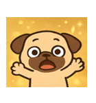 キラキラむすっとパグ@SFW（個別スタンプ：4）