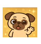 キラキラむすっとパグ@SFW（個別スタンプ：7）