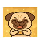 キラキラむすっとパグ@SFW（個別スタンプ：9）