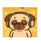 キラキラむすっとパグ@SFW（個別スタンプ：12）