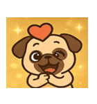 キラキラむすっとパグ@SFW（個別スタンプ：13）