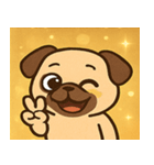 キラキラむすっとパグ@SFW（個別スタンプ：14）