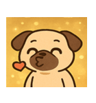 キラキラむすっとパグ@SFW（個別スタンプ：16）