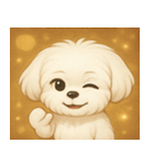 キラキラおっとりマルチーズ@SFW（個別スタンプ：5）