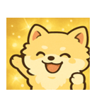 キラキラふわもこポメラニアン@SFW（個別スタンプ：1）
