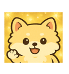 キラキラふわもこポメラニアン@SFW（個別スタンプ：3）