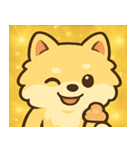 キラキラふわもこポメラニアン@SFW（個別スタンプ：9）