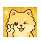 キラキラふわもこポメラニアン@SFW（個別スタンプ：13）