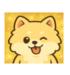 キラキラふわもこポメラニアン@SFW（個別スタンプ：14）