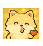 キラキラふわもこポメラニアン@SFW（個別スタンプ：15）