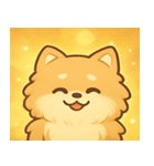 キラキラふわもこポメラニアン@SFW（個別スタンプ：18）