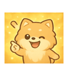 キラキラふわもこポメラニアン@SFW（個別スタンプ：22）