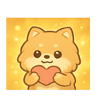 キラキラふわもこポメラニアン@SFW（個別スタンプ：29）