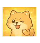 キラキラふわもこポメラニアン@SFW（個別スタンプ：30）