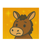 キラキラのんびりロバ@SFW（個別スタンプ：1）