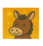 キラキラのんびりロバ@SFW（個別スタンプ：4）