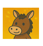 キラキラのんびりロバ@SFW（個別スタンプ：8）