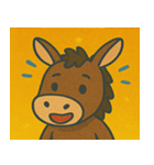 キラキラのんびりロバ@SFW（個別スタンプ：14）