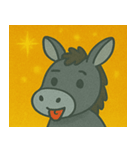 キラキラのんびりロバ@SFW（個別スタンプ：17）