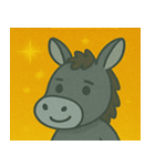 キラキラのんびりロバ@SFW（個別スタンプ：21）