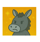 キラキラのんびりロバ@SFW（個別スタンプ：25）