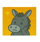 キラキラのんびりロバ@SFW（個別スタンプ：32）