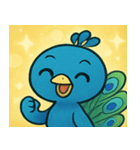 キラキラごうかなクジャク@SFW（個別スタンプ：1）