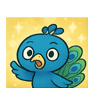 キラキラごうかなクジャク@SFW（個別スタンプ：3）