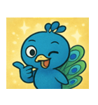 キラキラごうかなクジャク@SFW（個別スタンプ：15）