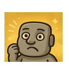 キラキラたたずむモアイ像@SFW（個別スタンプ：2）