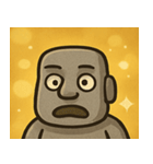 キラキラたたずむモアイ像@SFW（個別スタンプ：3）