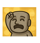 キラキラたたずむモアイ像@SFW（個別スタンプ：4）