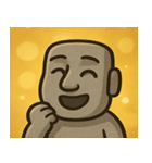 キラキラたたずむモアイ像@SFW（個別スタンプ：5）