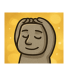 キラキラたたずむモアイ像@SFW（個別スタンプ：8）