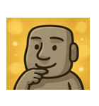 キラキラたたずむモアイ像@SFW（個別スタンプ：10）