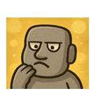 キラキラたたずむモアイ像@SFW（個別スタンプ：15）