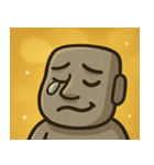 キラキラたたずむモアイ像@SFW（個別スタンプ：17）