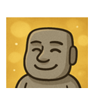 キラキラたたずむモアイ像@SFW（個別スタンプ：19）