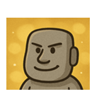 キラキラたたずむモアイ像@SFW（個別スタンプ：20）