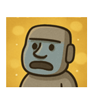 キラキラたたずむモアイ像@SFW（個別スタンプ：21）